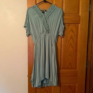NWT - Boho above knee dress - Sage Green - Size Medium